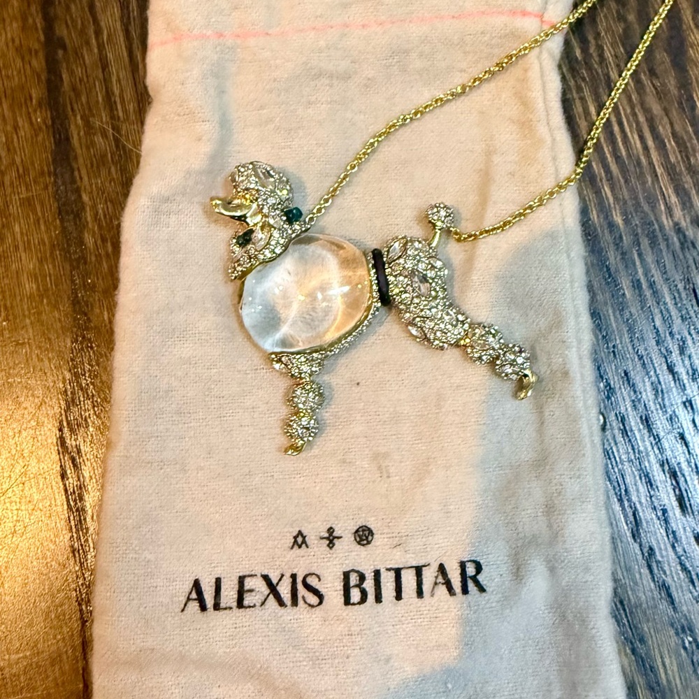Alexis Bittar Archived Silver and Gold Poodle Necklace